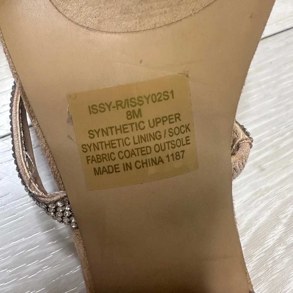 Steve Madden Issy-R rhinestone sandals clear vinyl mules block heels 8 y2k inspo